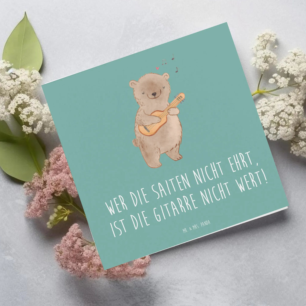 Deluxe Karte Gitarre Wert Glückwunschkarte, Geburtstagskarte, Karte, Klappkarte, Hochwertige Grußkarte, Hochwertige Klappkarte, Einladungskarte, Grußkarte, Hochzeitskarte, Instrumente, Geschenke Musiker, Musikliebhaber