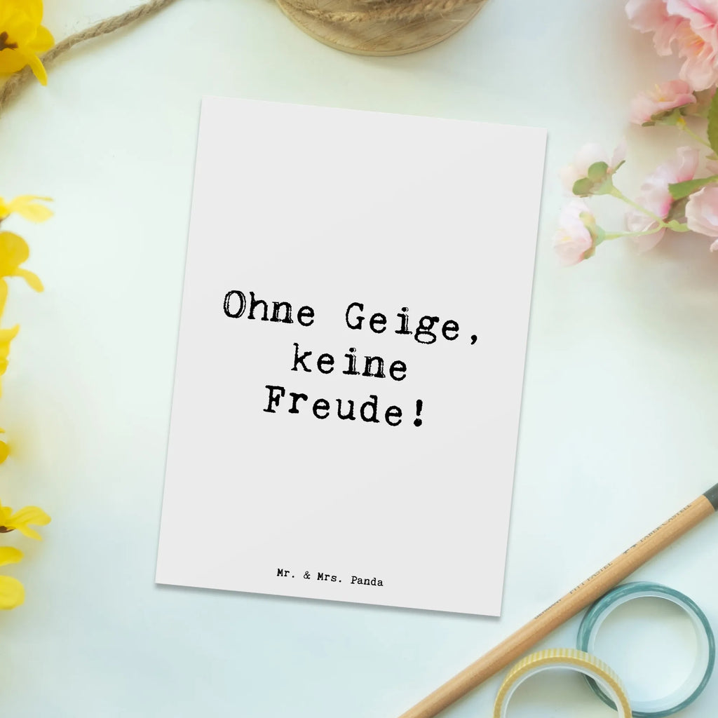 Postkarte Spruch Geige Freude Ansichtskarte, Ansichtskarten, Geburtstagskarte, Grußkarte, Karte, Einladung, Einladung Geburtstag, Einladungskarte, Postkarte, Dankeskarte, Einladungskarten Geburtstag, Geschenkkarte, Instrumente, Geschenke Musiker, Musikliebhaber