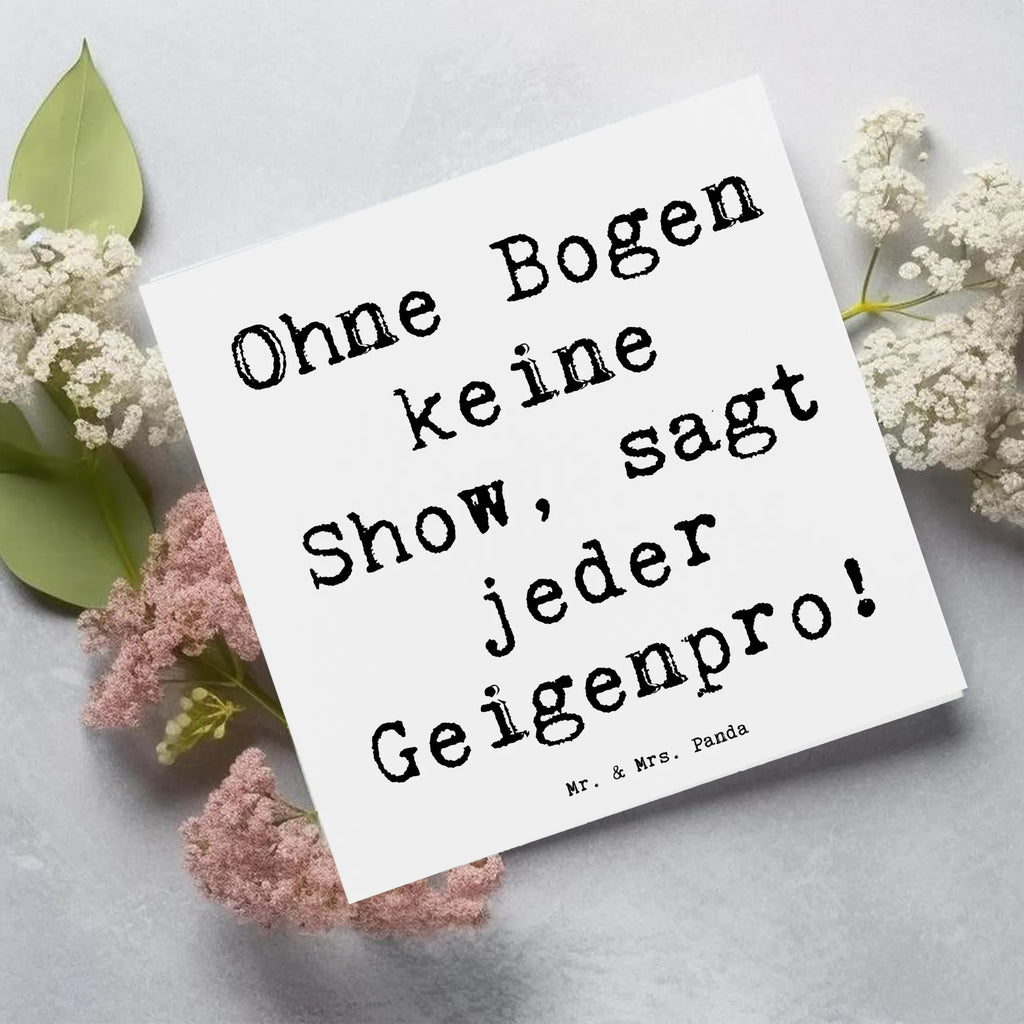 Deluxe Karte Spruch Geige Bogen Einladungskarte, Karte, Geburtstagskarte, Hochzeitskarte, Glückwunschkarte, Klappkarte, Grußkarte, Hochwertige Grußkarte, Hochwertige Klappkarte, Instrumente, Geschenke Musiker, Musikliebhaber