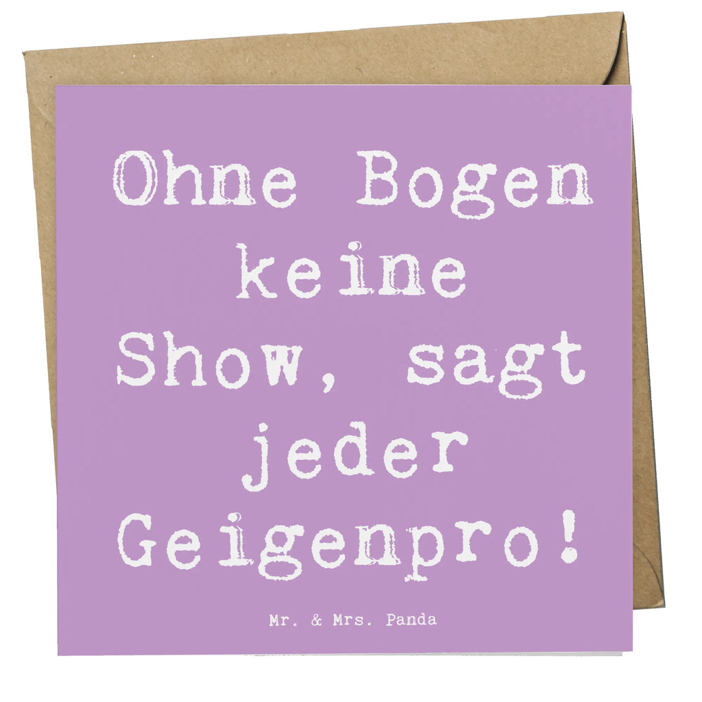 Deluxe Karte Spruch Geige Bogen Einladungskarte, Karte, Geburtstagskarte, Hochzeitskarte, Glückwunschkarte, Klappkarte, Grußkarte, Hochwertige Grußkarte, Hochwertige Klappkarte, Instrumente, Geschenke Musiker, Musikliebhaber