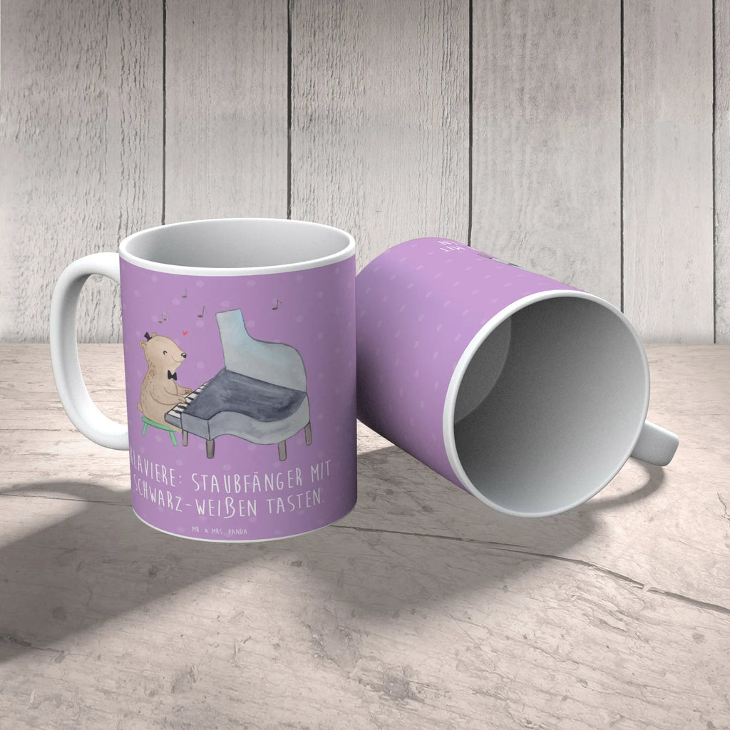Mug Klaviere: Staubfänger mit schwarz-weißen Tasten. Geschenktasse, Kaffeetasse, Tasse mit Zitaten, Tasse, Keramiktasse, Tasse mit Motiven, Teetasse, Bürotasse, Porzellantasse, Instrumente, Geschenke Musiker, Musikliebhaber