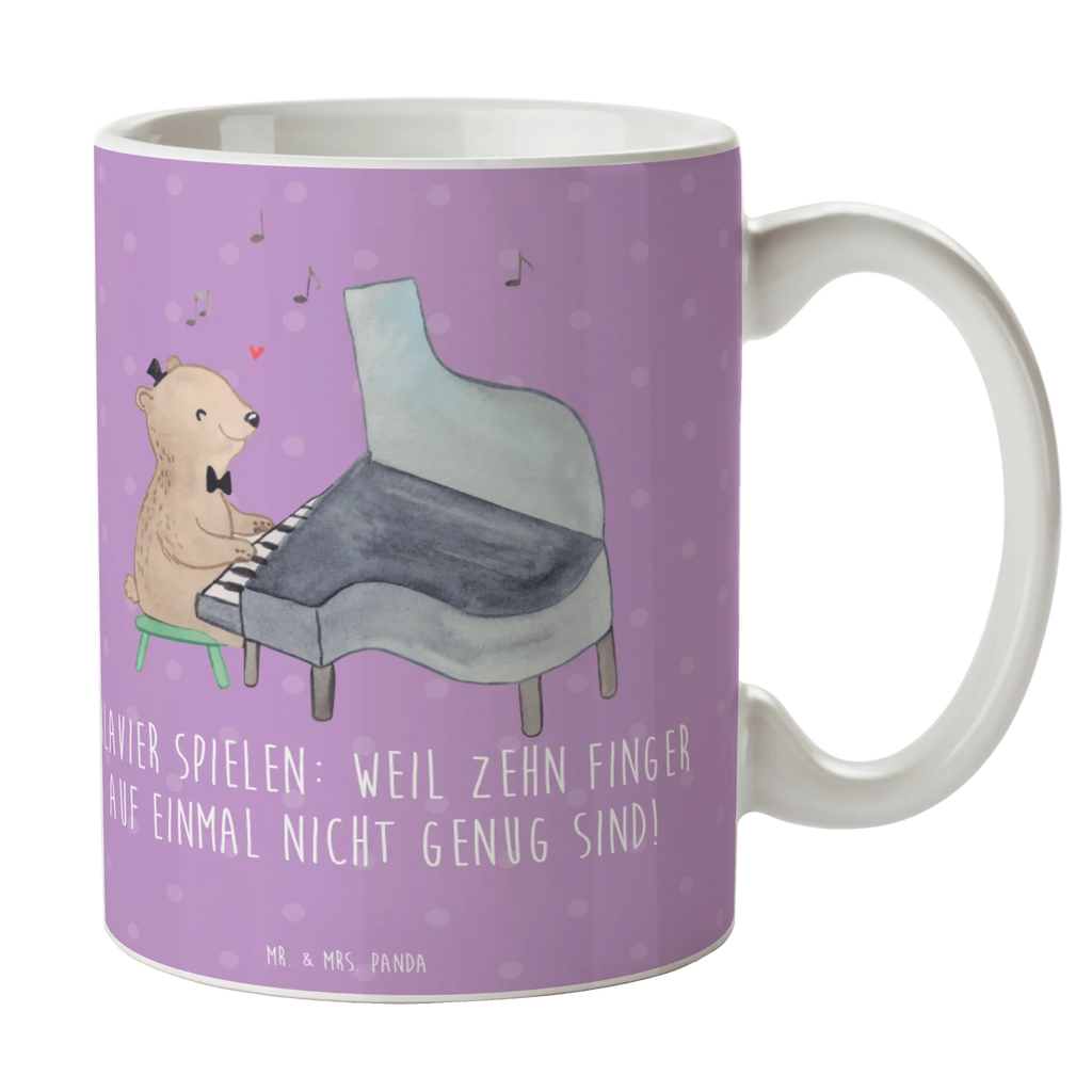 Mug Klavier spielen: Weil zehn Finger auf einmal nicht genug sind! Tasse mit Motiven, Porzellantasse, Tasse, Teetasse, Geschenktasse, Tasse mit Zitaten, Kaffeetasse, Keramiktasse, Bürotasse, Instrumente, Geschenke Musiker, Musikliebhaber