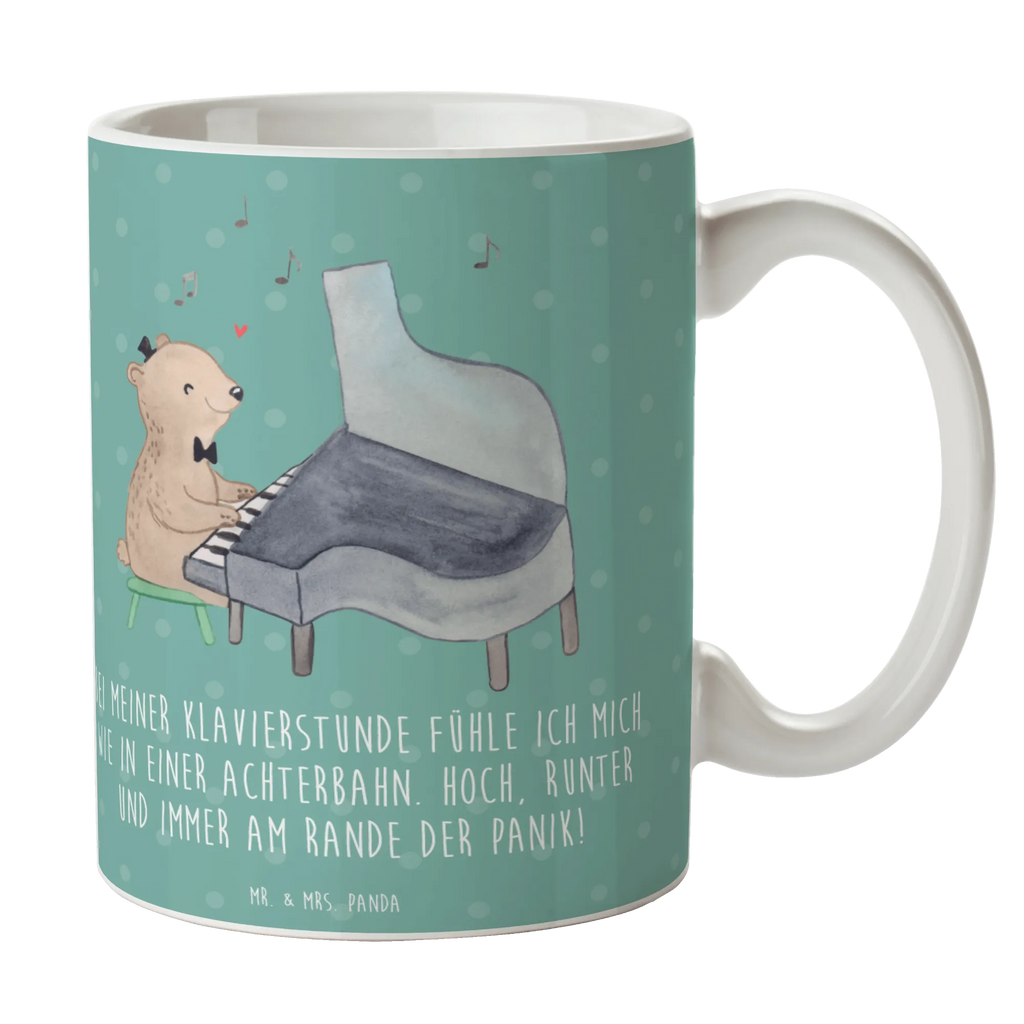 Mug Bei meiner Klavierstunde fühle ich mich wie in einer Achterbahn. Hoch, runter und immer am Rande der Panik! Kaffeetasse, Tasse mit Zitaten, Porzellantasse, Bürotasse, Geschenktasse, Teetasse, Keramiktasse, Tasse mit Motiven, Tasse, Instrumente, Geschenke Musiker, Musikliebhaber