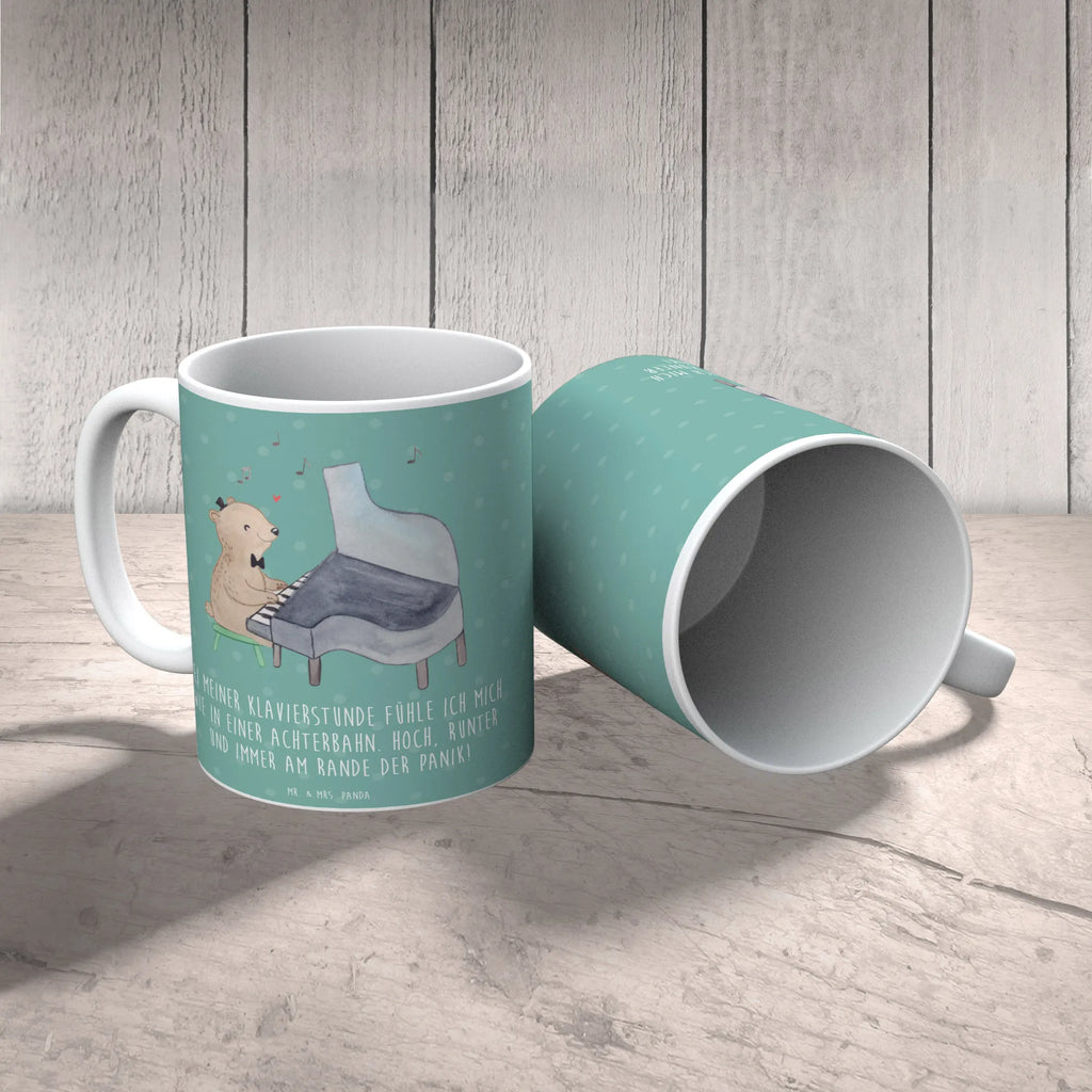 Mug Bei meiner Klavierstunde fühle ich mich wie in einer Achterbahn. Hoch, runter und immer am Rande der Panik! Kaffeetasse, Tasse mit Zitaten, Porzellantasse, Bürotasse, Geschenktasse, Teetasse, Keramiktasse, Tasse mit Motiven, Tasse, Instrumente, Geschenke Musiker, Musikliebhaber