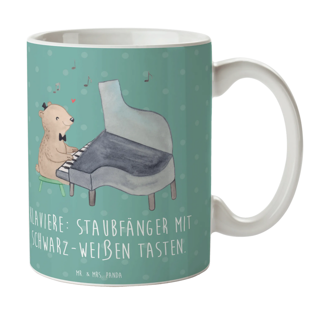 Mug Klaviere: Staubfänger mit schwarz-weißen Tasten. Geschenktasse, Kaffeetasse, Tasse mit Zitaten, Tasse, Keramiktasse, Tasse mit Motiven, Teetasse, Bürotasse, Porzellantasse, Instrumente, Geschenke Musiker, Musikliebhaber