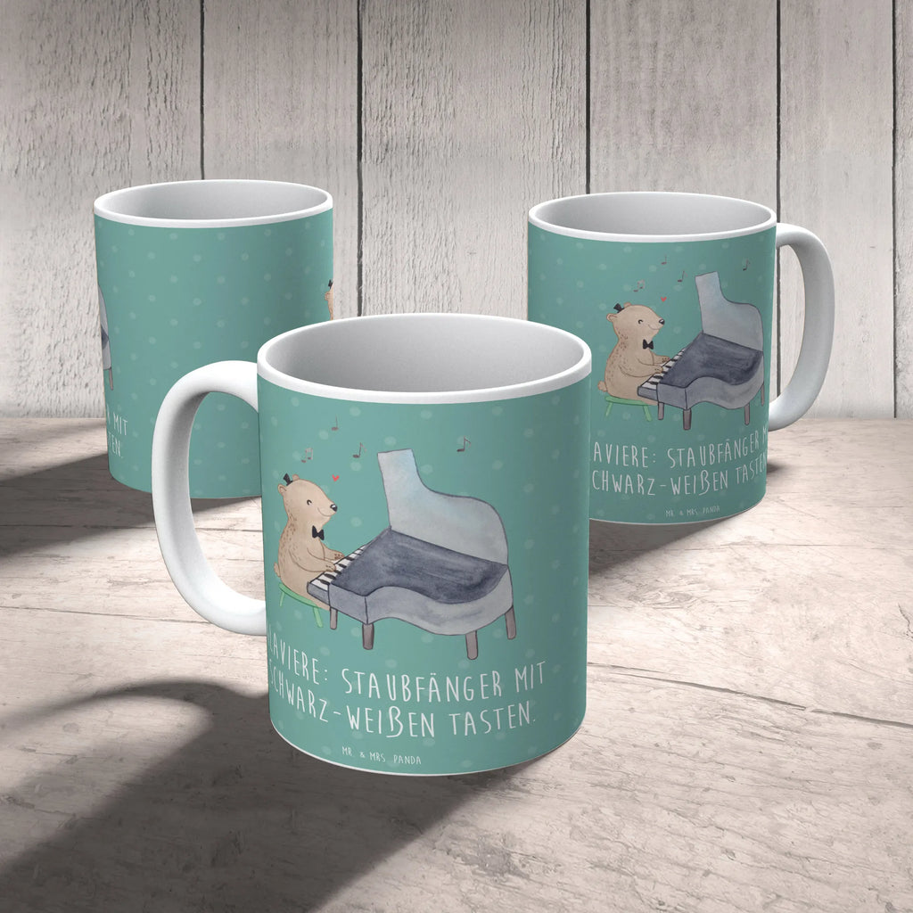 Mug Klaviere: Staubfänger mit schwarz-weißen Tasten. Geschenktasse, Kaffeetasse, Tasse mit Zitaten, Tasse, Keramiktasse, Tasse mit Motiven, Teetasse, Bürotasse, Porzellantasse, Instrumente, Geschenke Musiker, Musikliebhaber