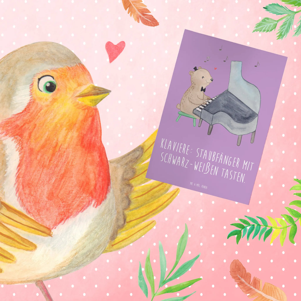 Greetings card Klaviere: Staubfänger mit schwarz-weißen Tasten. Ansichtskarten, Grußkarte, Glückwunschkarte, Klappkarte, Geburtstagskarte, Hochzeitskarte, Karte, Einladungskarte, Instrumente, Geschenke Musiker, Musikliebhaber