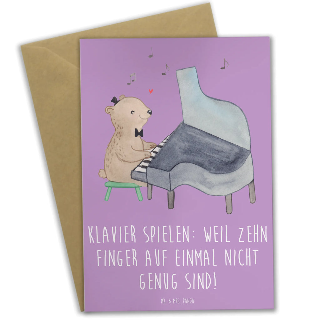 Greetings card Klavier spielen: Weil zehn Finger auf einmal nicht genug sind! Ansichtskarten, Karte, Hochzeitskarte, Geburtstagskarte, Klappkarte, Grußkarte, Glückwunschkarte, Einladungskarte, Instrumente, Geschenke Musiker, Musikliebhaber