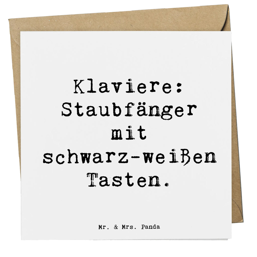 Deluxe Karte Spruch Klavier Staubfänger Karte, Hochwertige Klappkarte, Geburtstagskarte, Klappkarte, Einladungskarte, Grußkarte, Glückwunschkarte, Hochzeitskarte, Hochwertige Grußkarte, Instrumente, Geschenke Musiker, Musikliebhaber
