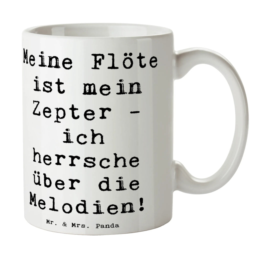 Tasse Spruch Flötenzauber Geschenktasse, Tasse, Porzellantasse, Tasse mit Motiven, Bürotasse, Keramiktasse, Kaffeetasse, Teetasse, Tasse mit Zitaten, Instrumente, Geschenke Musiker, Musikliebhaber