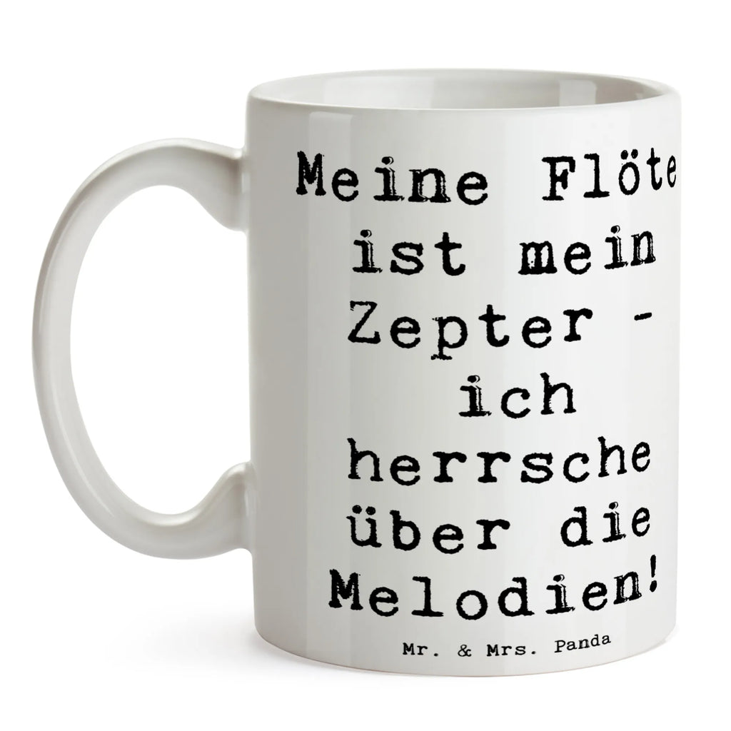 Tasse Spruch Flötenzauber Geschenktasse, Tasse, Porzellantasse, Tasse mit Motiven, Bürotasse, Keramiktasse, Kaffeetasse, Teetasse, Tasse mit Zitaten, Instrumente, Geschenke Musiker, Musikliebhaber