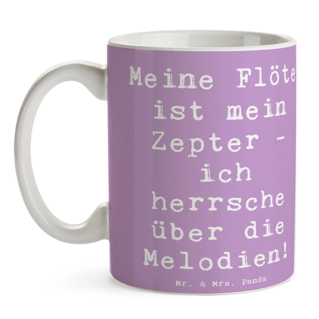 Tasse Spruch Flötenzauber Geschenktasse, Tasse, Porzellantasse, Tasse mit Motiven, Bürotasse, Keramiktasse, Kaffeetasse, Teetasse, Tasse mit Zitaten, Instrumente, Geschenke Musiker, Musikliebhaber