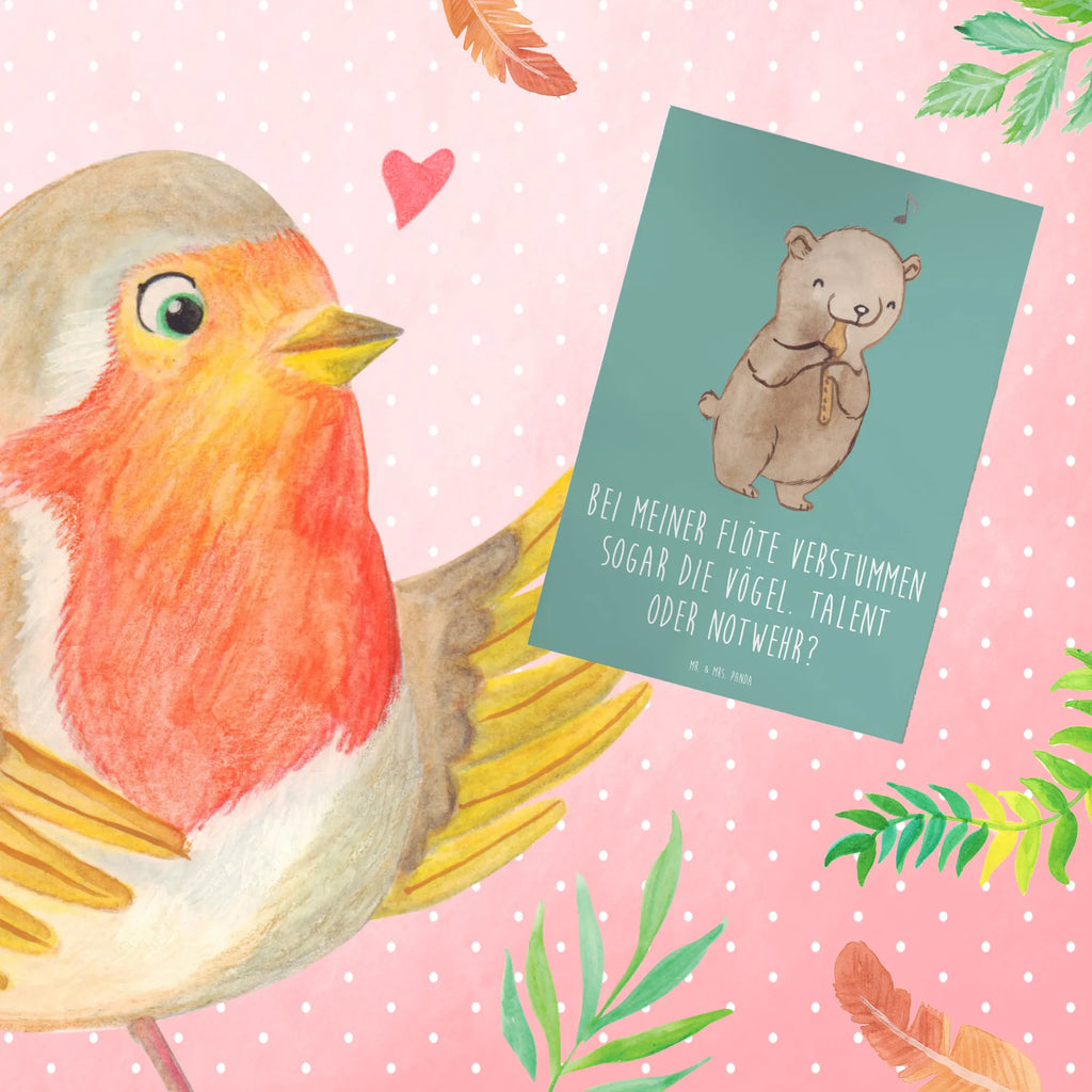 Grußkarte Besondere Flöte Grußkarte, Karte, Ansichtskarten, Glückwunschkarte, Geburtstagskarte, Hochzeitskarte, Einladungskarte, Klappkarte, Instrumente, Geschenke Musiker, Musikliebhaber