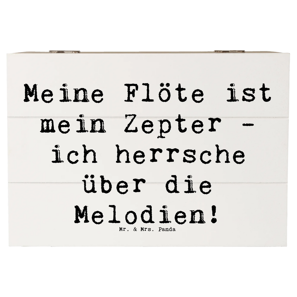 Wooden chest Saying Meine Flöte ist mein Zepter - ich herrsche über die Melodien! Kiste, Schatulle, Geschenkbox, Holzkiste, XXL, Schatzkiste, Geschenkdose, Truhe, Erinnerungskiste, Erinnerungsbox, Aufbewahrungsbox, Dekokiste, Instrumente, Geschenke Musiker, Musikliebhaber