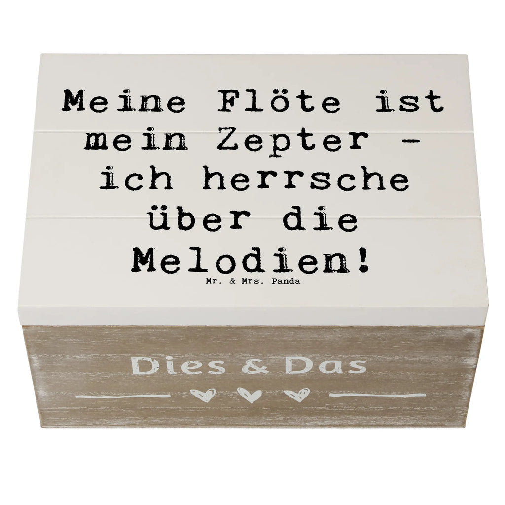 Wooden chest Saying Meine Flöte ist mein Zepter - ich herrsche über die Melodien! Kiste, Schatulle, Geschenkbox, Holzkiste, XXL, Schatzkiste, Geschenkdose, Truhe, Erinnerungskiste, Erinnerungsbox, Aufbewahrungsbox, Dekokiste, Instrumente, Geschenke Musiker, Musikliebhaber
