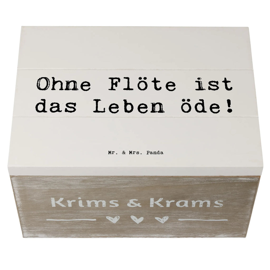 Holzkiste Spruch Flöte Leben Aufbewahrungsbox, Schatzkiste, Holzkiste, Erinnerungskiste, Schatulle, Geschenkbox, Erinnerungsbox, XXL, Dekokiste, Kiste, Geschenkdose, Truhe, Instrumente, Geschenke Musiker, Musikliebhaber