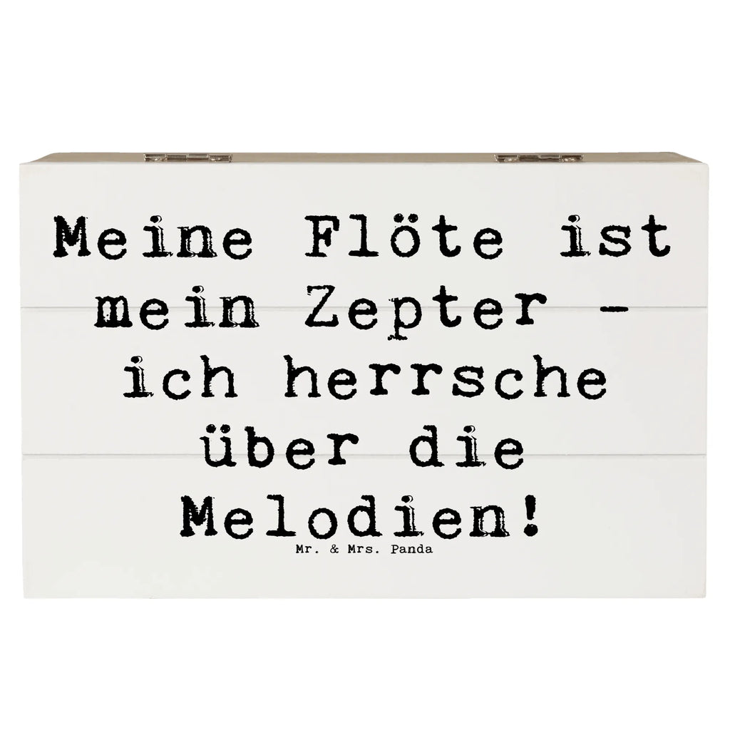 Wooden chest Saying Meine Flöte ist mein Zepter - ich herrsche über die Melodien! Kiste, Schatulle, Geschenkbox, Holzkiste, XXL, Schatzkiste, Geschenkdose, Truhe, Erinnerungskiste, Erinnerungsbox, Aufbewahrungsbox, Dekokiste, Instrumente, Geschenke Musiker, Musikliebhaber