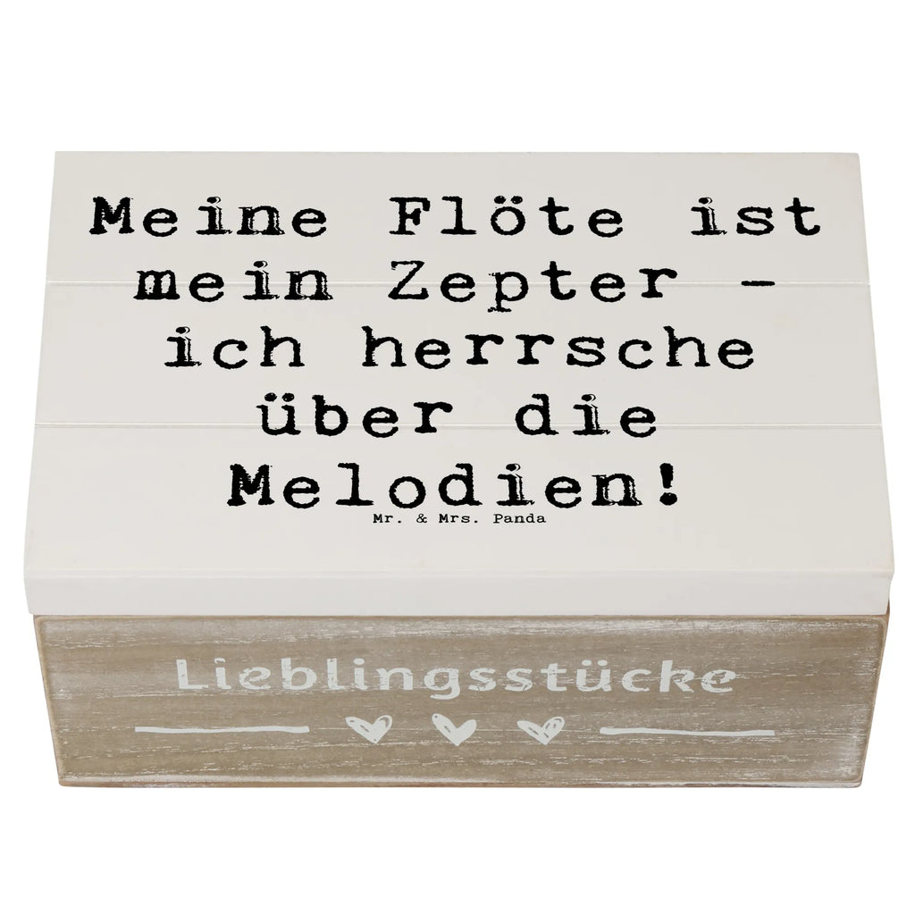 Wooden chest Saying Meine Flöte ist mein Zepter - ich herrsche über die Melodien! Kiste, Schatulle, Geschenkbox, Holzkiste, XXL, Schatzkiste, Geschenkdose, Truhe, Erinnerungskiste, Erinnerungsbox, Aufbewahrungsbox, Dekokiste, Instrumente, Geschenke Musiker, Musikliebhaber