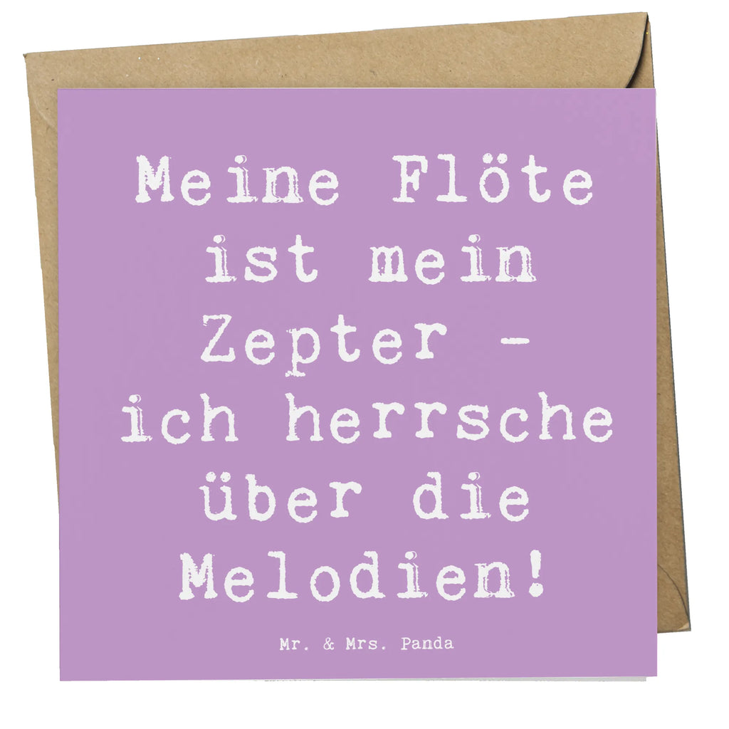 Deluxe Card Saying Meine Flöte ist mein Zepter - ich herrsche über die Melodien! Glückwunschkarte, Einladungskarte, Hochwertige Klappkarte, Klappkarte, Karte, Hochzeitskarte, Geburtstagskarte, Grußkarte, Hochwertige Grußkarte, Instrumente, Geschenke Musiker, Musikliebhaber