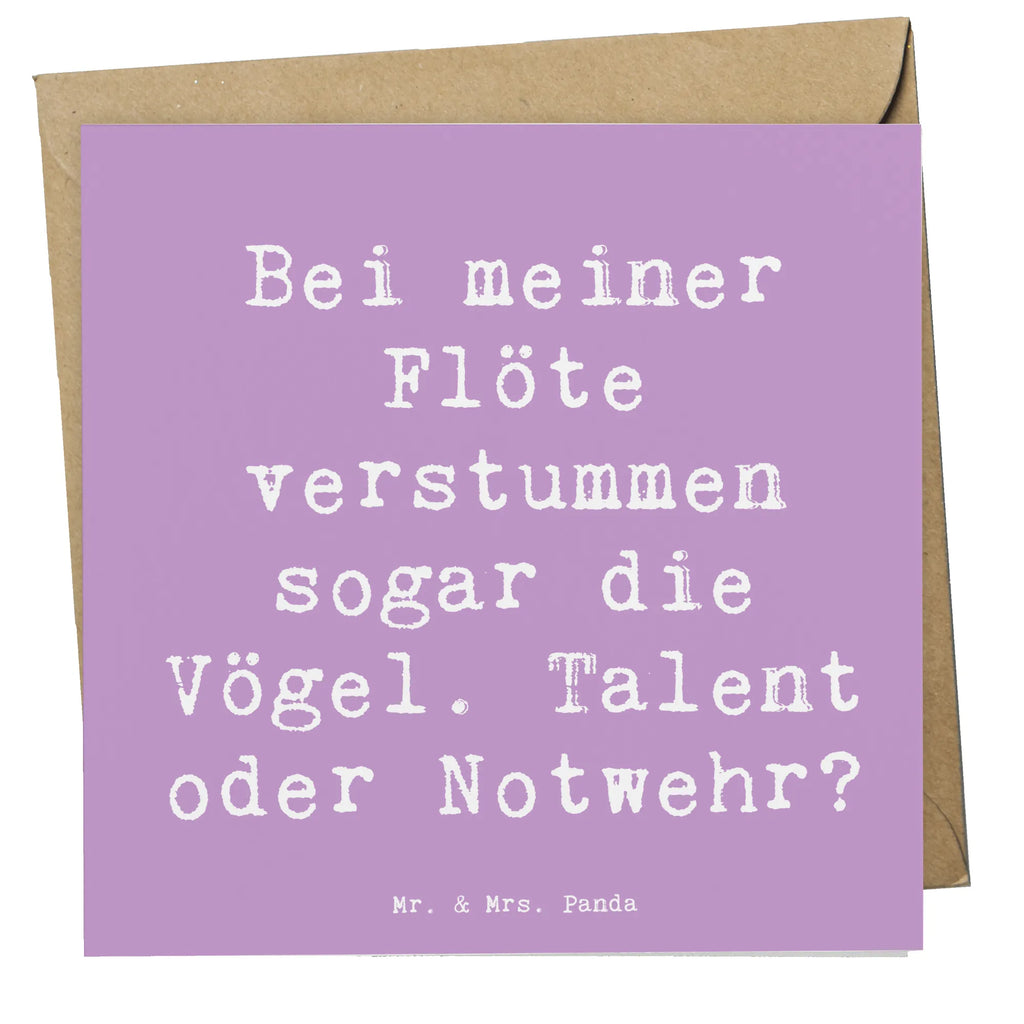 Deluxe Karte Spruch Besondere Flöte Klappkarte, Karte, Hochwertige Klappkarte, Hochwertige Grußkarte, Geburtstagskarte, Grußkarte, Hochzeitskarte, Glückwunschkarte, Einladungskarte, Instrumente, Geschenke Musiker, Musikliebhaber