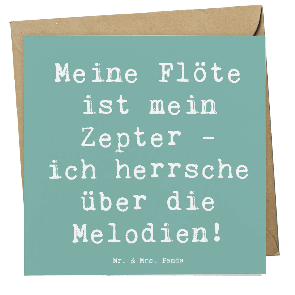 Deluxe Card Saying Meine Flöte ist mein Zepter - ich herrsche über die Melodien! Glückwunschkarte, Einladungskarte, Hochwertige Klappkarte, Klappkarte, Karte, Hochzeitskarte, Geburtstagskarte, Grußkarte, Hochwertige Grußkarte, Instrumente, Geschenke Musiker, Musikliebhaber