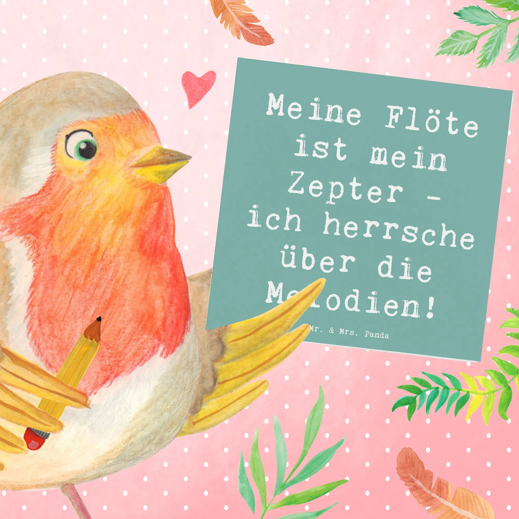 Deluxe Card Saying Meine Flöte ist mein Zepter - ich herrsche über die Melodien! Glückwunschkarte, Einladungskarte, Hochwertige Klappkarte, Klappkarte, Karte, Hochzeitskarte, Geburtstagskarte, Grußkarte, Hochwertige Grußkarte, Instrumente, Geschenke Musiker, Musikliebhaber