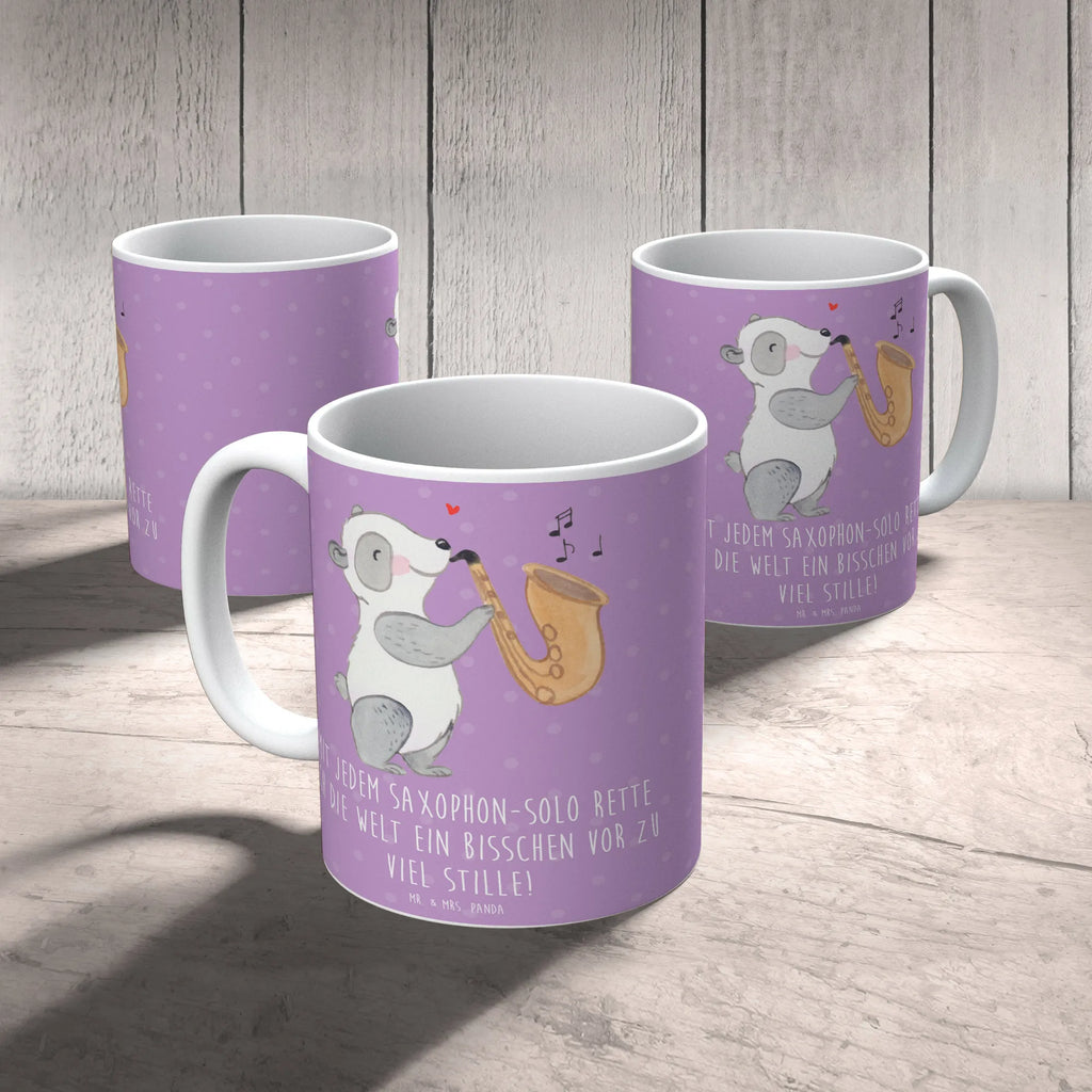 Mug Mit jedem Saxophon-Solo rette ich die Welt ein bisschen vor zu viel Stille! Tasse mit Zitaten, Keramiktasse, Teetasse, Tasse mit Motiven, Bürotasse, Tasse, Porzellantasse, Kaffeetasse, Geschenktasse, Instrumente, Geschenke Musiker, Musikliebhaber