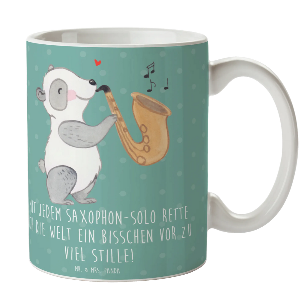 Mug Mit jedem Saxophon-Solo rette ich die Welt ein bisschen vor zu viel Stille! Tasse mit Zitaten, Keramiktasse, Teetasse, Tasse mit Motiven, Bürotasse, Tasse, Porzellantasse, Kaffeetasse, Geschenktasse, Instrumente, Geschenke Musiker, Musikliebhaber