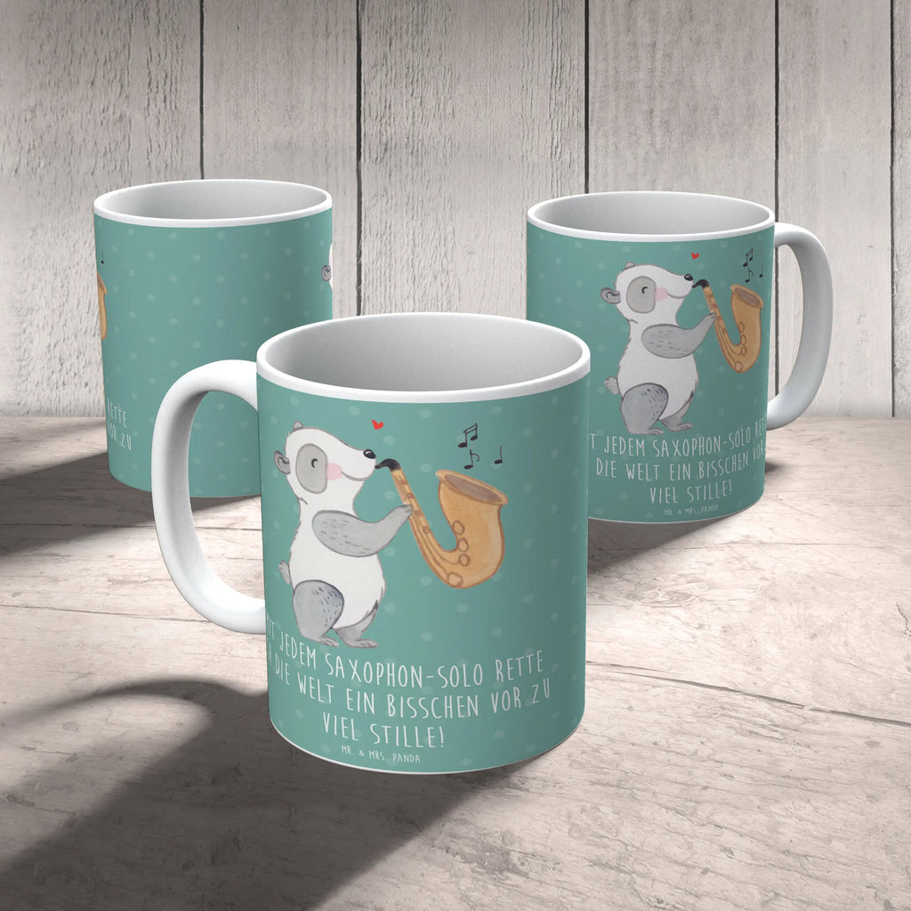 Mug Mit jedem Saxophon-Solo rette ich die Welt ein bisschen vor zu viel Stille! Tasse mit Zitaten, Keramiktasse, Teetasse, Tasse mit Motiven, Bürotasse, Tasse, Porzellantasse, Kaffeetasse, Geschenktasse, Instrumente, Geschenke Musiker, Musikliebhaber