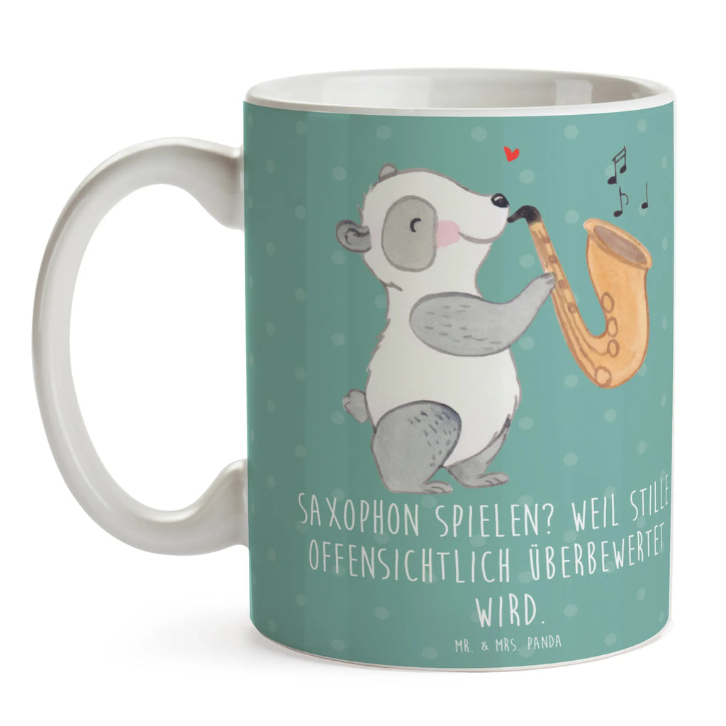 Mug Saxophon spielen? Weil Stille offensichtlich überbewertet wird. Kaffeetasse, Porzellantasse, Teetasse, Tasse mit Zitaten, Tasse, Keramiktasse, Tasse mit Motiven, Bürotasse, Geschenktasse, Instrumente, Geschenke Musiker, Musikliebhaber