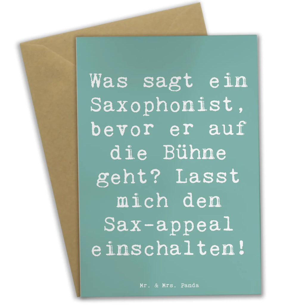 Grußkarte Spruch Magischer Saxophon-Charme Hochzeitskarte, Karte, Klappkarte, Einladungskarte, Grußkarte, Geburtstagskarte, Glückwunschkarte, Ansichtskarten, Instrumente, Geschenke Musiker, Musikliebhaber