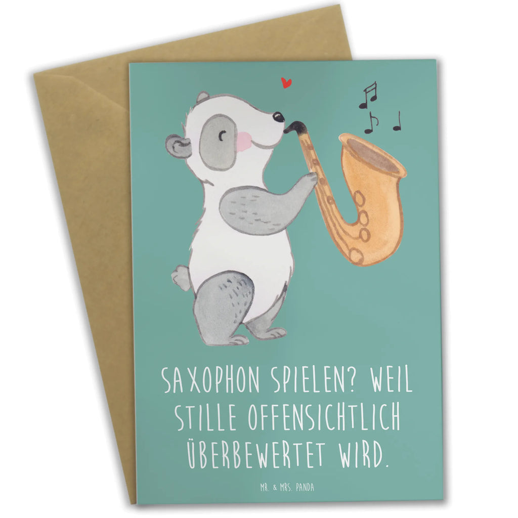 Greetings card Saxophon spielen? Weil Stille offensichtlich überbewertet wird. Klappkarte, Geburtstagskarte, Grußkarte, Hochzeitskarte, Ansichtskarten, Glückwunschkarte, Karte, Einladungskarte, Instrumente, Geschenke Musiker, Musikliebhaber