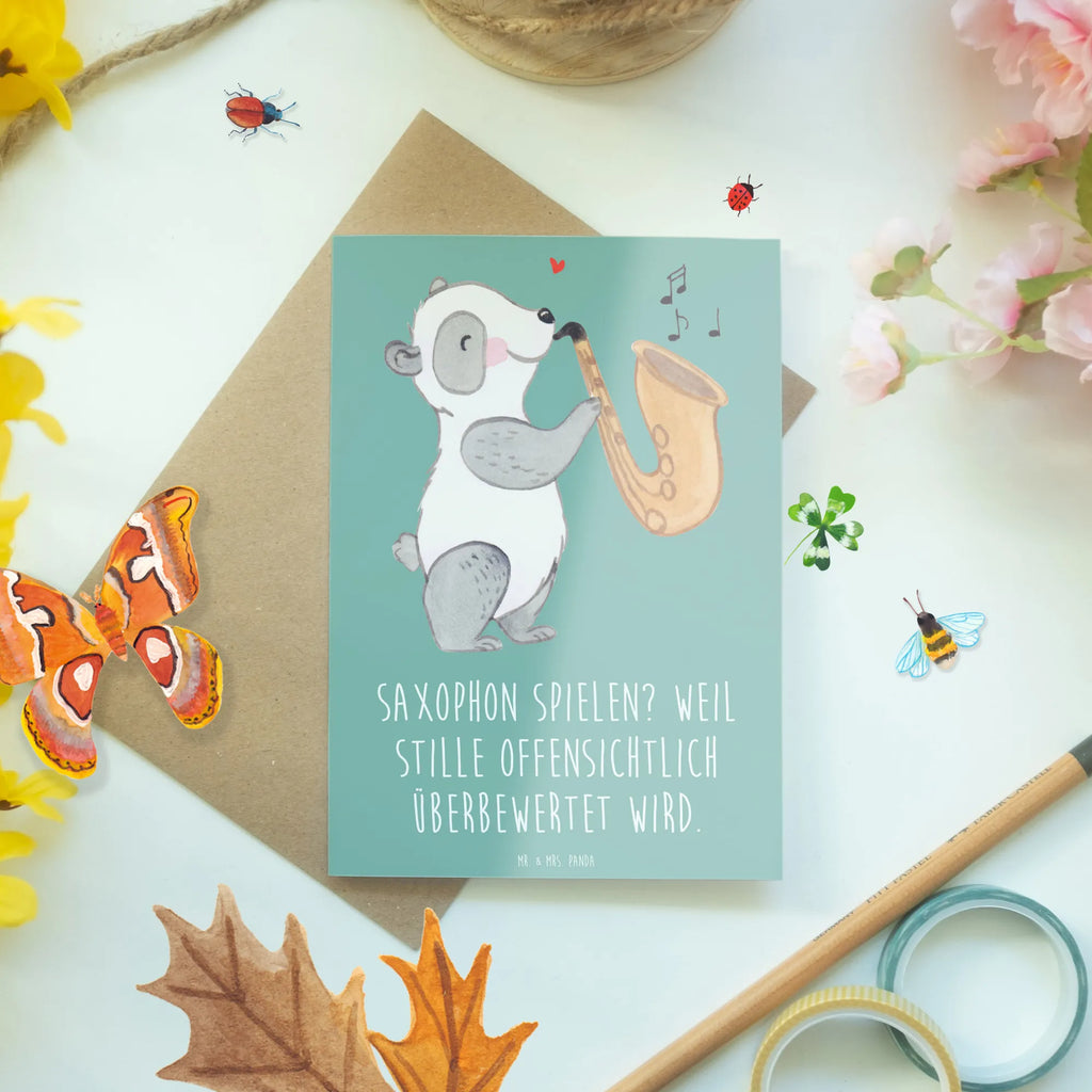 Greetings card Saxophon spielen? Weil Stille offensichtlich überbewertet wird. Klappkarte, Geburtstagskarte, Grußkarte, Hochzeitskarte, Ansichtskarten, Glückwunschkarte, Karte, Einladungskarte, Instrumente, Geschenke Musiker, Musikliebhaber