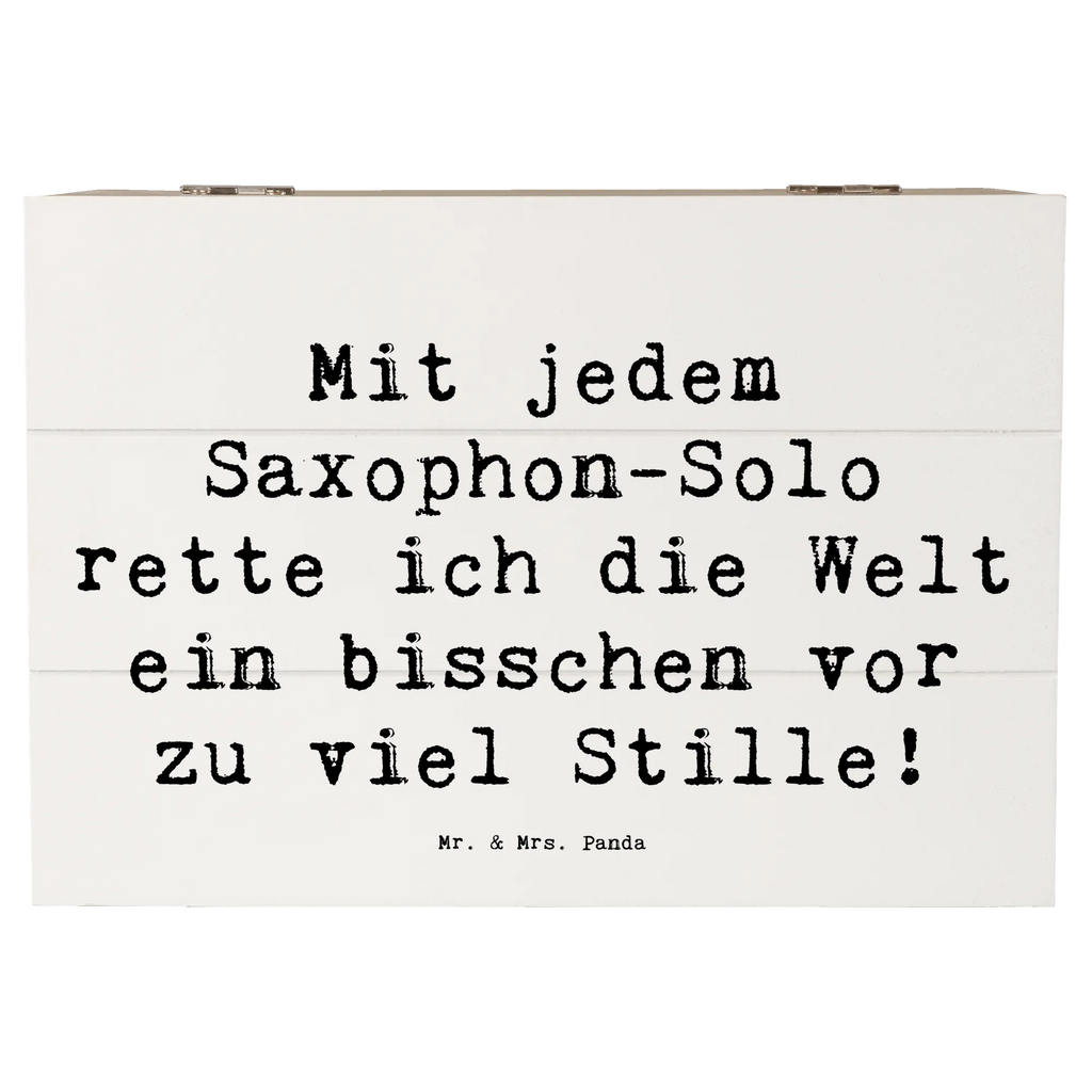Holzkiste Spruch Saxophon Magie Aufbewahrungsbox, XXL, Dekokiste, Erinnerungsbox, Schatulle, Erinnerungskiste, Holzkiste, Geschenkbox, Kiste, Geschenkdose, Schatzkiste, Truhe, Instrumente, Geschenke Musiker, Musikliebhaber