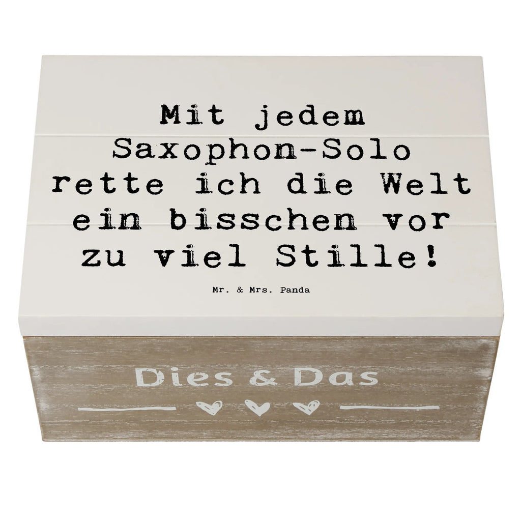 Holzkiste Spruch Saxophon Magie Aufbewahrungsbox, XXL, Dekokiste, Erinnerungsbox, Schatulle, Erinnerungskiste, Holzkiste, Geschenkbox, Kiste, Geschenkdose, Schatzkiste, Truhe, Instrumente, Geschenke Musiker, Musikliebhaber