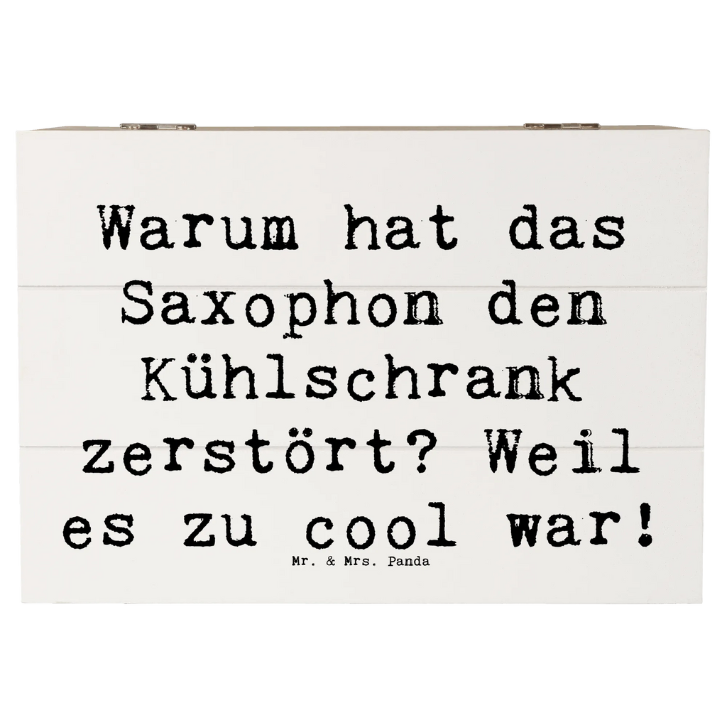 Holzkiste Spruch Saxophon Kühlschrank XXL, Erinnerungskiste, Geschenkdose, Geschenkbox, Holzkiste, Aufbewahrungsbox, Truhe, Erinnerungsbox, Kiste, Dekokiste, Schatulle, Schatzkiste, Instrumente, Geschenke Musiker, Musikliebhaber