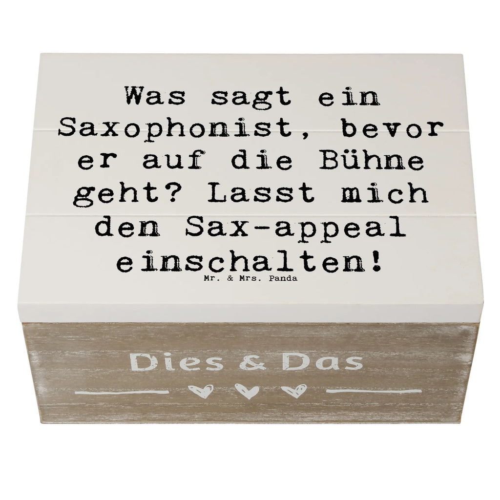 Holzkiste Spruch Magischer Saxophon-Charme XXL, Aufbewahrungsbox, Erinnerungsbox, Schatzkiste, Geschenkbox, Erinnerungskiste, Truhe, Dekokiste, Holzkiste, Kiste, Geschenkdose, Schatulle, Instrumente, Geschenke Musiker, Musikliebhaber