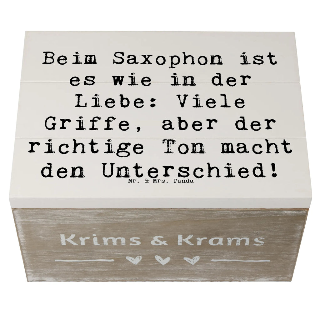 Holzkiste Spruch Saxophon Liebe Kiste, Holzkiste, XXL, Geschenkdose, Schatulle, Erinnerungsbox, Dekokiste, Schatzkiste, Geschenkbox, Aufbewahrungsbox, Erinnerungskiste, Truhe, Instrumente, Geschenke Musiker, Musikliebhaber