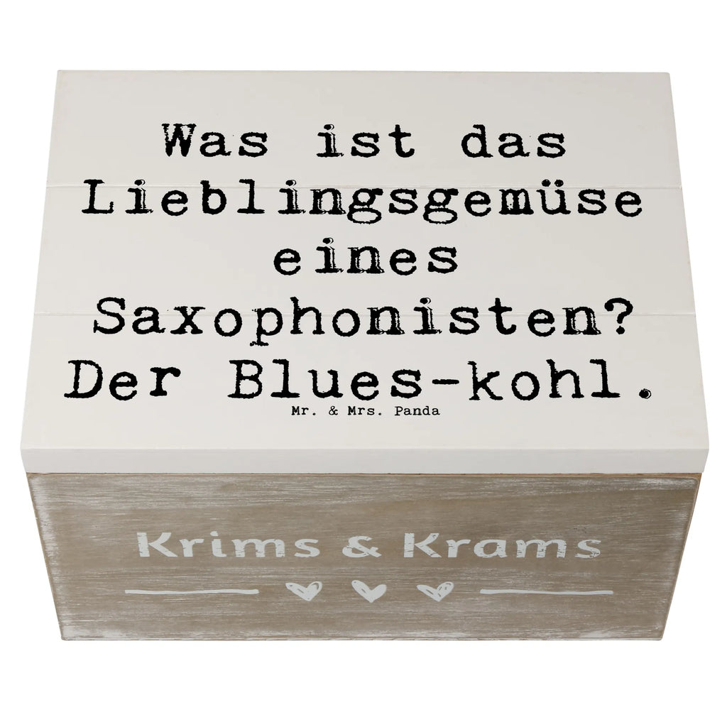 Holzkiste Spruch Saxophon Blues Holzkiste, Schatzkiste, Truhe, Dekokiste, Geschenkdose, Erinnerungsbox, Aufbewahrungsbox, XXL, Erinnerungskiste, Schatulle, Kiste, Geschenkbox, Instrumente, Geschenke Musiker, Musikliebhaber
