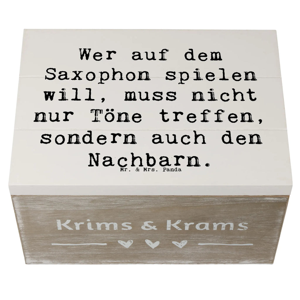 Holzkiste Spruch Saxophon Spieler XXL, Holzkiste, Geschenkbox, Erinnerungsbox, Kiste, Truhe, Aufbewahrungsbox, Schatulle, Schatzkiste, Dekokiste, Erinnerungskiste, Geschenkdose, Instrumente, Geschenke Musiker, Musikliebhaber