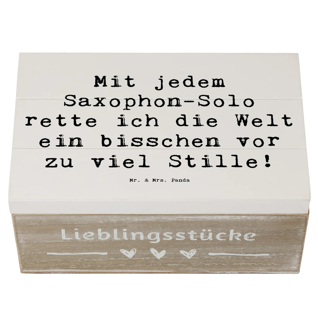 Holzkiste Spruch Saxophon Magie Aufbewahrungsbox, XXL, Dekokiste, Erinnerungsbox, Schatulle, Erinnerungskiste, Holzkiste, Geschenkbox, Kiste, Geschenkdose, Schatzkiste, Truhe, Instrumente, Geschenke Musiker, Musikliebhaber