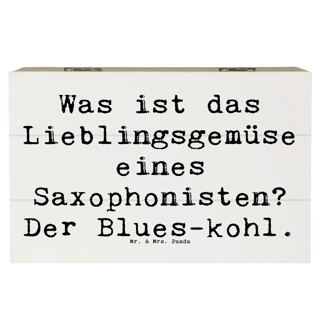 Holzkiste Spruch Saxophon Blues Holzkiste, Schatzkiste, Truhe, Dekokiste, Geschenkdose, Erinnerungsbox, Aufbewahrungsbox, XXL, Erinnerungskiste, Schatulle, Kiste, Geschenkbox, Instrumente, Geschenke Musiker, Musikliebhaber