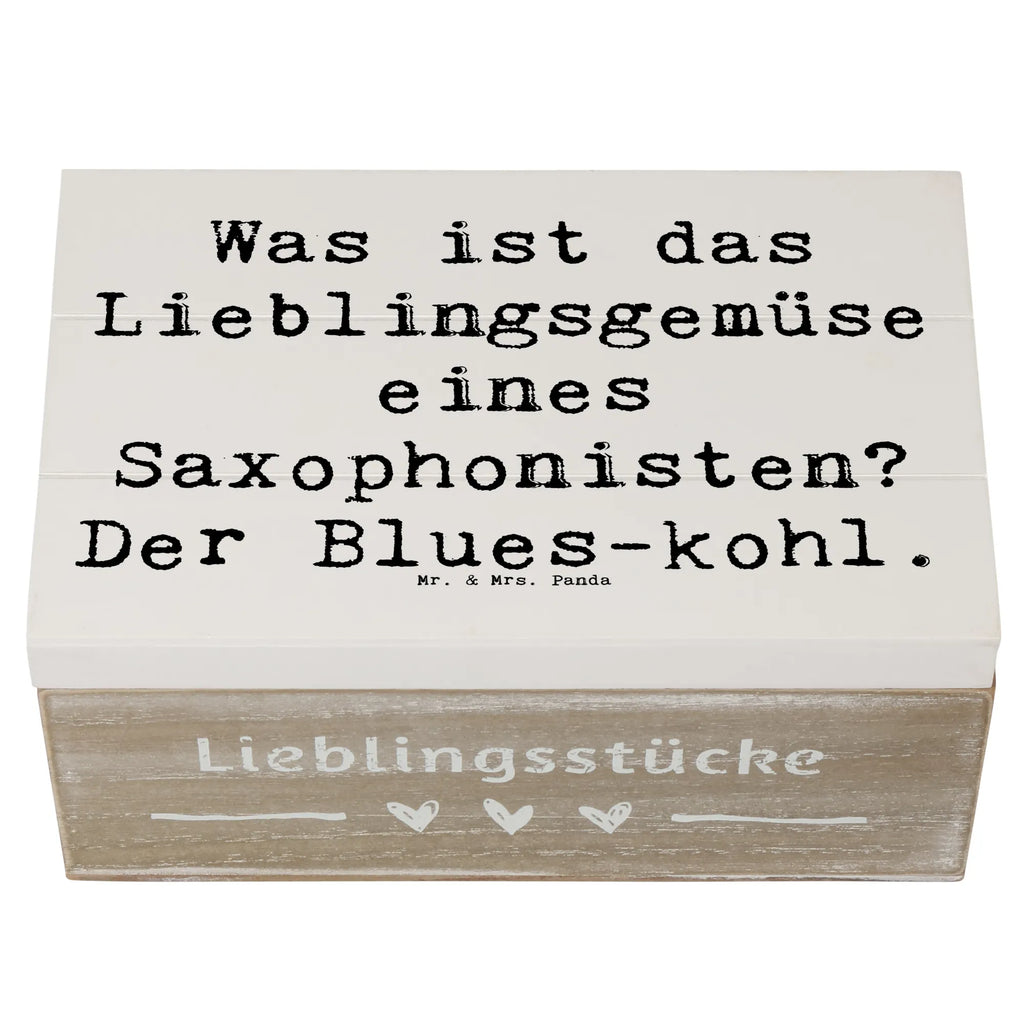 Holzkiste Spruch Saxophon Blues Holzkiste, Schatzkiste, Truhe, Dekokiste, Geschenkdose, Erinnerungsbox, Aufbewahrungsbox, XXL, Erinnerungskiste, Schatulle, Kiste, Geschenkbox, Instrumente, Geschenke Musiker, Musikliebhaber