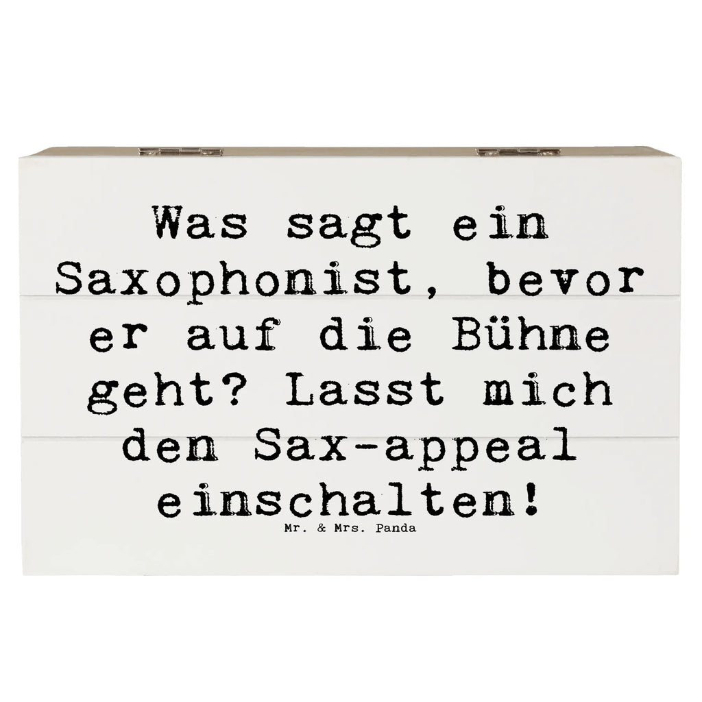Holzkiste Spruch Magischer Saxophon-Charme XXL, Aufbewahrungsbox, Erinnerungsbox, Schatzkiste, Geschenkbox, Erinnerungskiste, Truhe, Dekokiste, Holzkiste, Kiste, Geschenkdose, Schatulle, Instrumente, Geschenke Musiker, Musikliebhaber