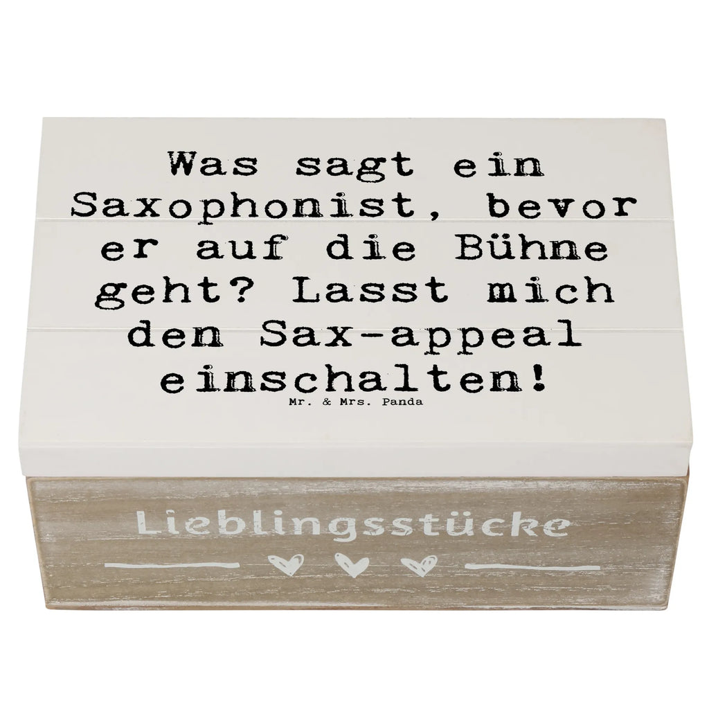 Holzkiste Spruch Magischer Saxophon-Charme XXL, Aufbewahrungsbox, Erinnerungsbox, Schatzkiste, Geschenkbox, Erinnerungskiste, Truhe, Dekokiste, Holzkiste, Kiste, Geschenkdose, Schatulle, Instrumente, Geschenke Musiker, Musikliebhaber