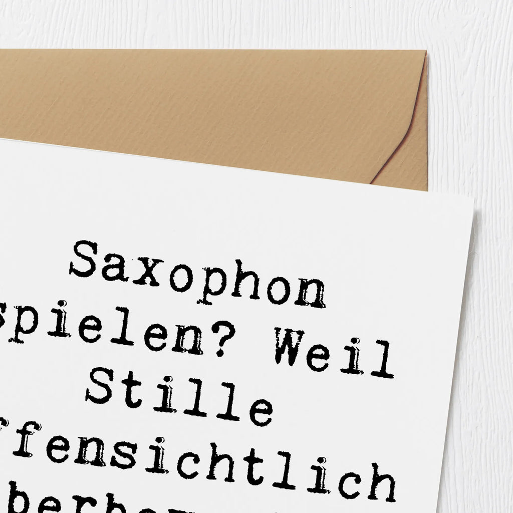 Deluxe Karte Spruch Saxophon Leidenschaft Hochwertige Klappkarte, Klappkarte, Geburtstagskarte, Einladungskarte, Hochwertige Grußkarte, Karte, Glückwunschkarte, Grußkarte, Hochzeitskarte, Instrumente, Geschenke Musiker, Musikliebhaber