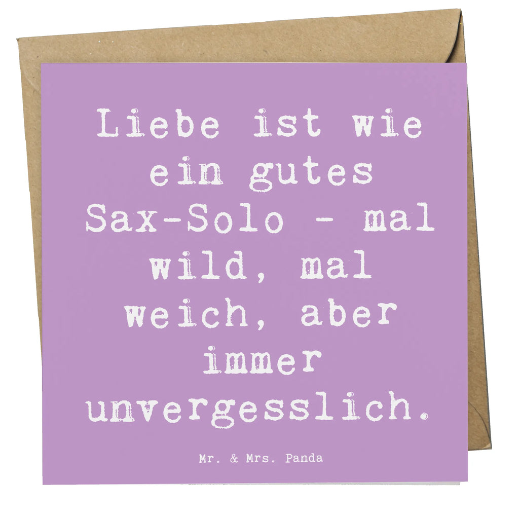 Deluxe Card Saying Liebe ist wie ein gutes Sax-Solo - mal wild, mal weich, aber immer unvergesslich. Hochwertige Klappkarte, Hochzeitskarte, Karte, Einladungskarte, Hochwertige Grußkarte, Grußkarte, Geburtstagskarte, Klappkarte, Glückwunschkarte, Instrumente, Geschenke Musiker, Musikliebhaber