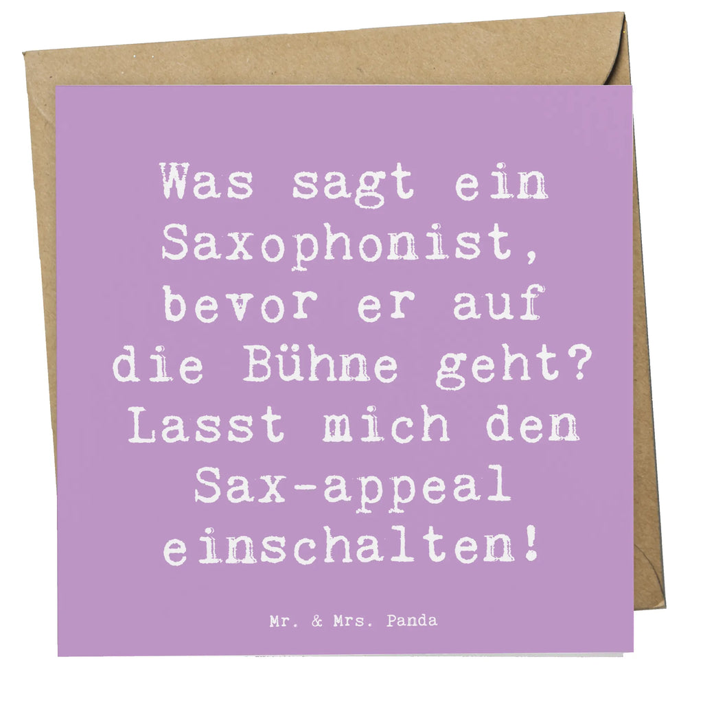 Deluxe Card Saying Was sagt ein Saxophonist, bevor er auf die Bühne geht? Lasst mich den Sax-appeal einschalten! Hochwertige Grußkarte, Hochzeitskarte, Einladungskarte, Karte, Glückwunschkarte, Hochwertige Klappkarte, Klappkarte, Geburtstagskarte, Grußkarte, Instrumente, Geschenke Musiker, Musikliebhaber