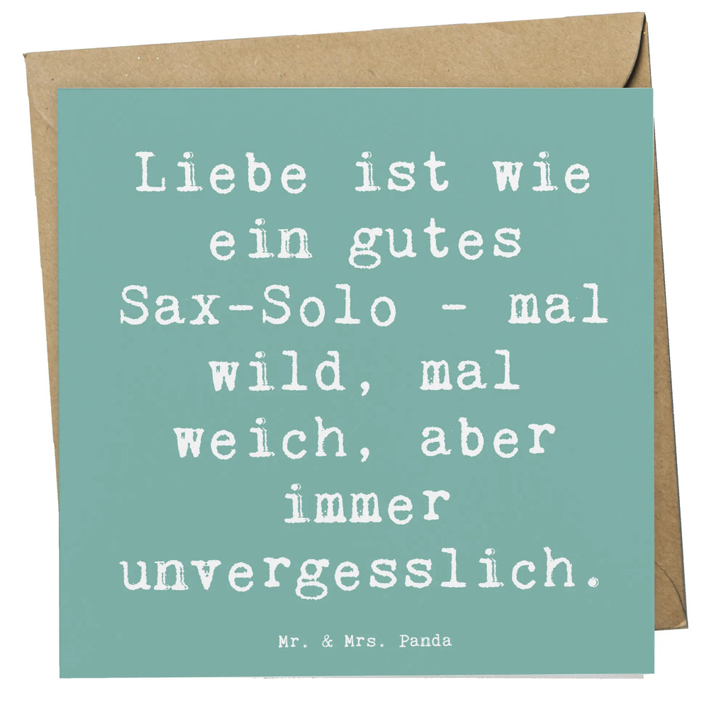 Deluxe Card Saying Liebe ist wie ein gutes Sax-Solo - mal wild, mal weich, aber immer unvergesslich. Hochwertige Klappkarte, Hochzeitskarte, Karte, Einladungskarte, Hochwertige Grußkarte, Grußkarte, Geburtstagskarte, Klappkarte, Glückwunschkarte, Instrumente, Geschenke Musiker, Musikliebhaber