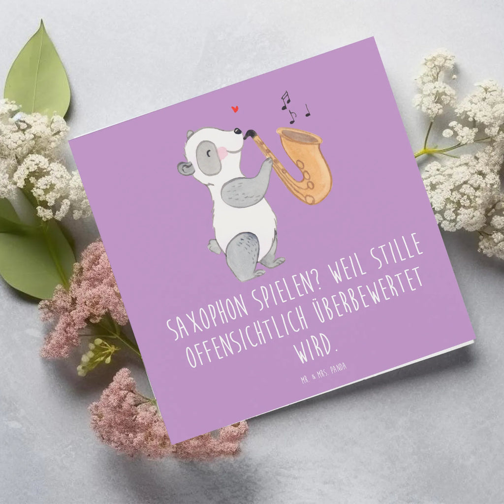 Deluxe Card Saxophon spielen? Weil Stille offensichtlich überbewertet wird. Hochwertige Klappkarte, Grußkarte, Karte, Geburtstagskarte, Hochwertige Grußkarte, Glückwunschkarte, Hochzeitskarte, Klappkarte, Einladungskarte, Instrumente, Geschenke Musiker, Musikliebhaber